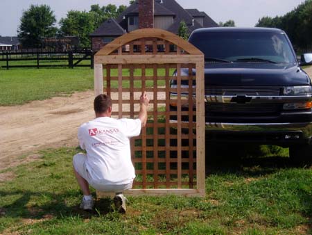 Square Lattice gate w casey holding